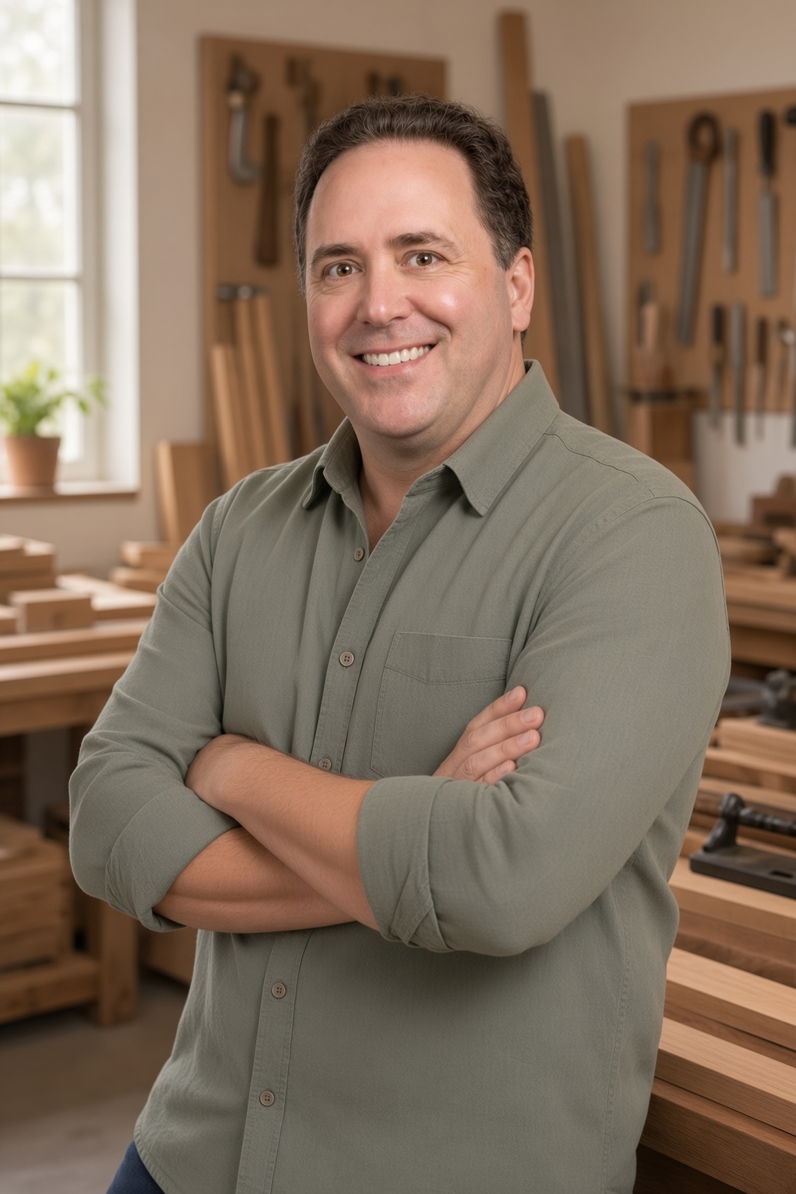 Chris Gannon in his workshop